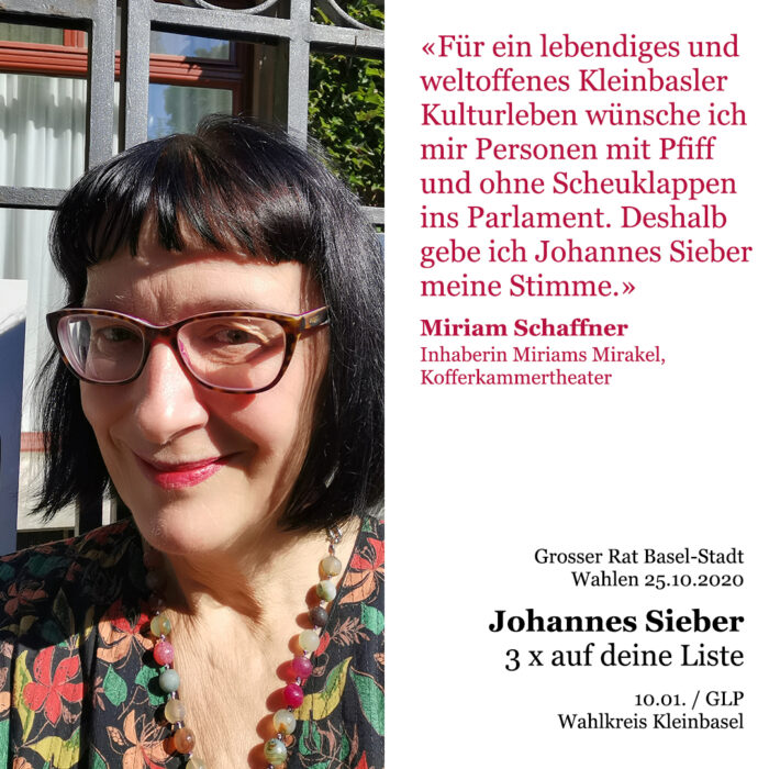 Miriam Schaffner für Johannes Sieber