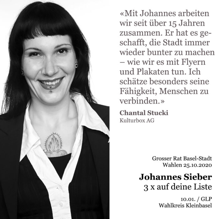 Chantal Stucki für Johannes Sieber