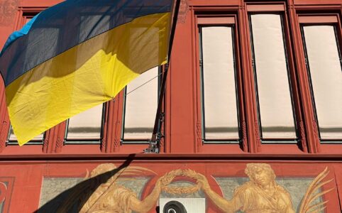Ratshaus Basel Fahne Ukraine